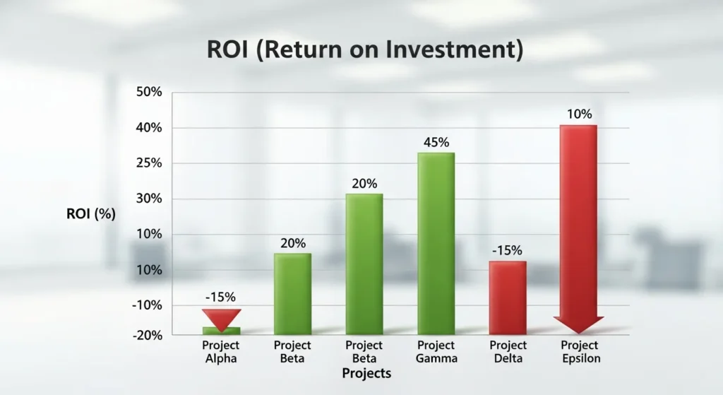 Complete Guide to AI-Powered Invoice Management for Small Businesses 6 A chart that shows ROI return on investment