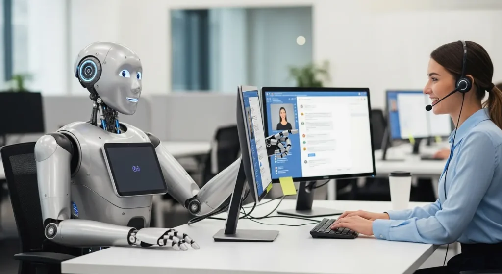 AI Customer Support: How Small Businesses Can Compete with Big Companies 3 AI robot customer support vs human