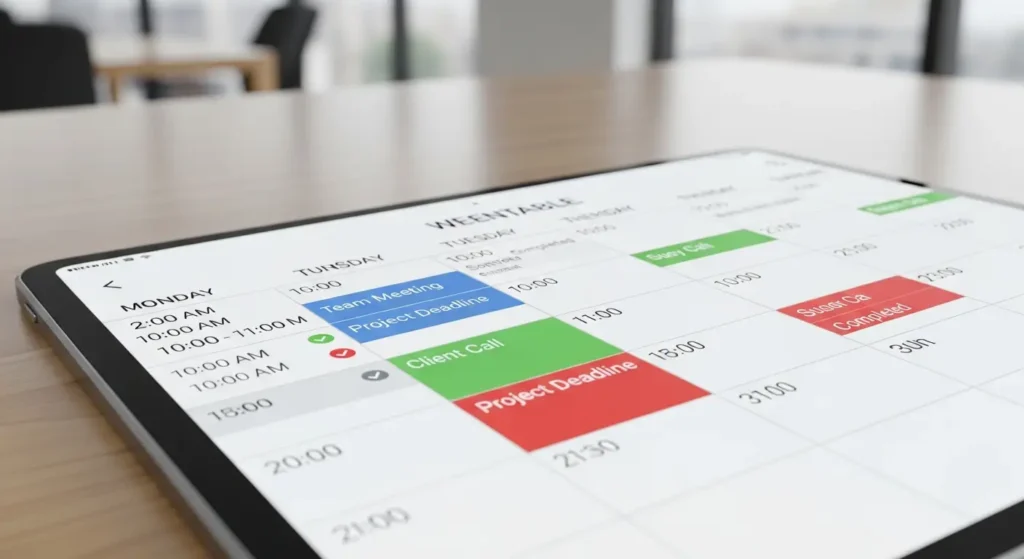 How AI Scheduling Assistants Can Save You 10 Hours Per Week 8 Calendar with timetable