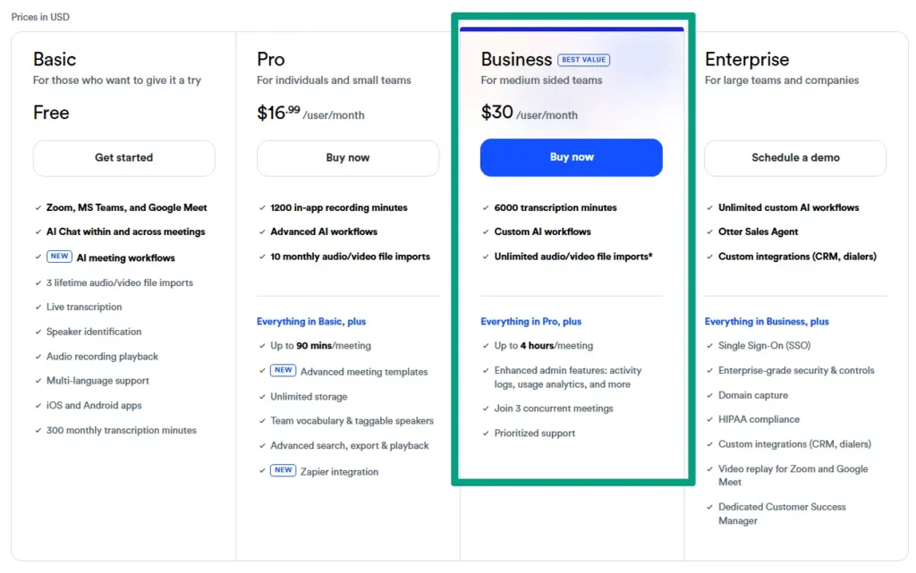 otter ai operations and productivity