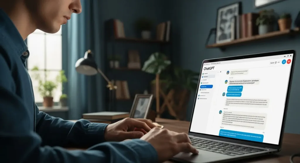 How to Start Using AI in Your Small Business: A Beginner's Guide 3 user is testing chatgpt