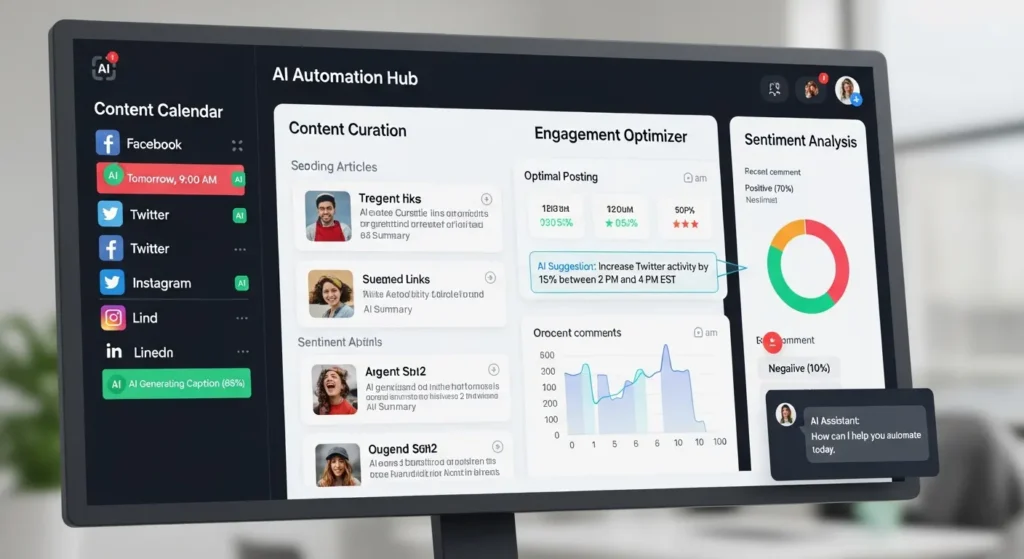 How AI Can Automate Your Social Media Posting (And What It Can't Do) 2 An AI social media automation in action