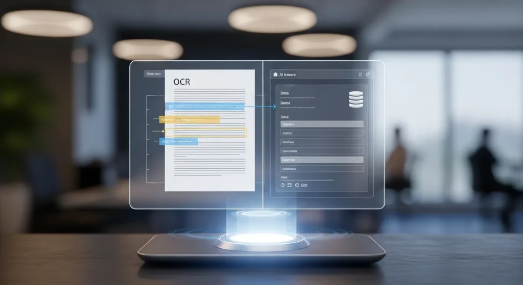 An AI tool using OCR to scan documents and automatically enter them into a database