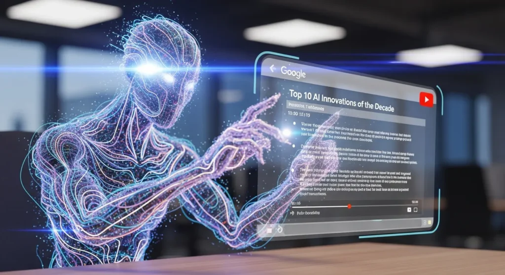 Google Gemini AI reads a YouTube script
