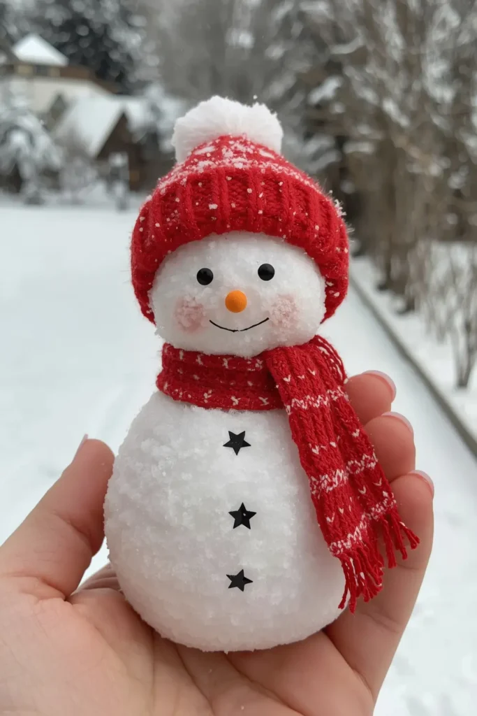 Leonardo AI miniature snowman