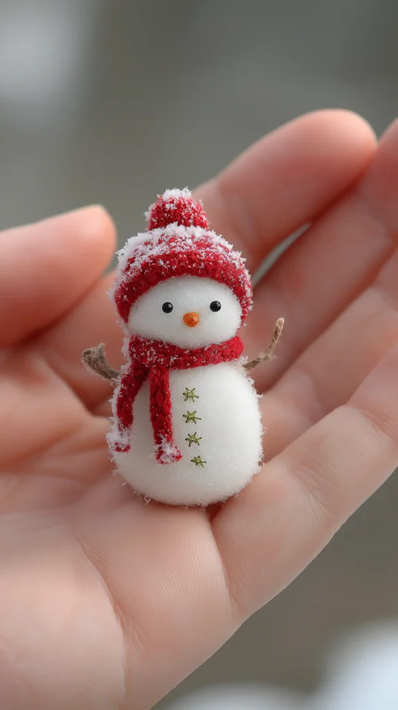 Midjourney miniature snowman