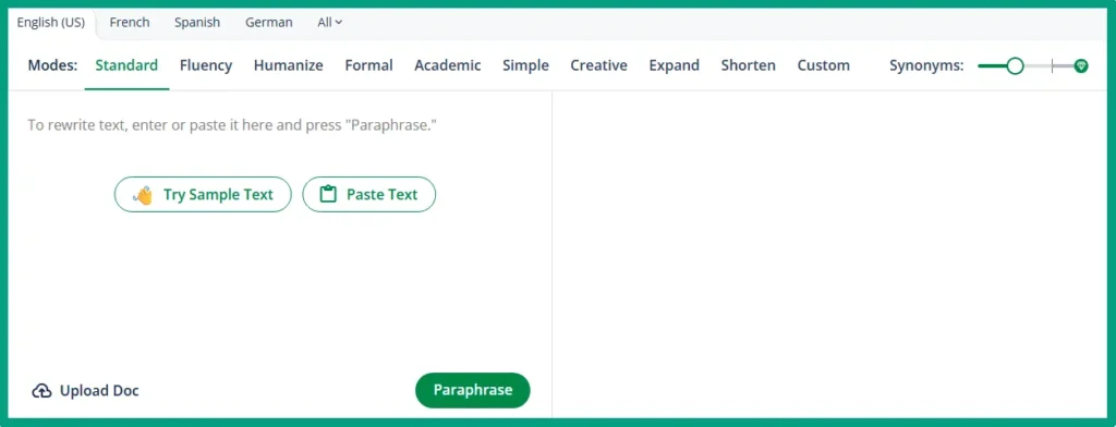QuillBot AI paraphrasing tool for content creation
