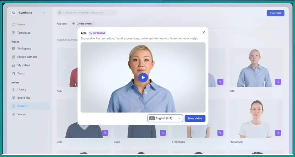 Synthesia AI video tool