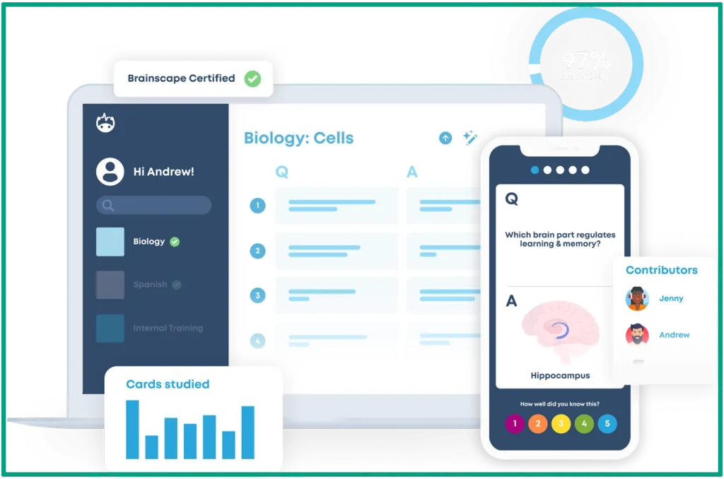 Brainscape AI flashcard generator features