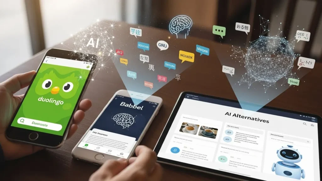 Combining multiple AI language apps together for learning
