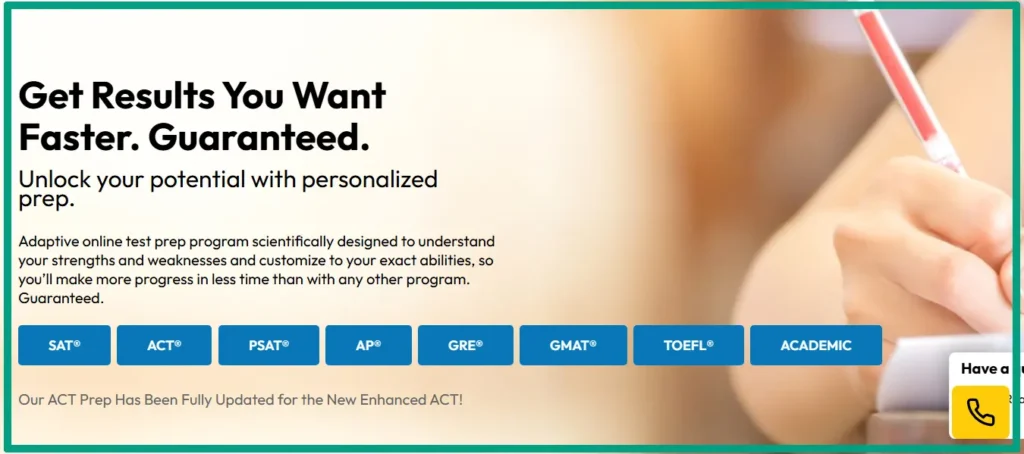 PrepScholar Test Prep AI education features