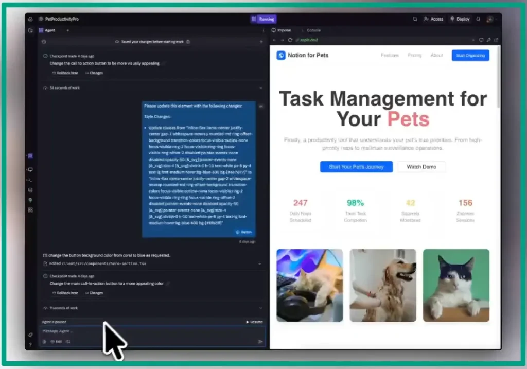 Replit AI Code for programmers features