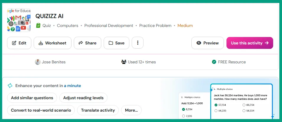 Wayground Quizizz AI - ai quiz generator features