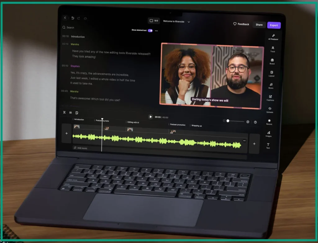 Riverside Podcast AI features